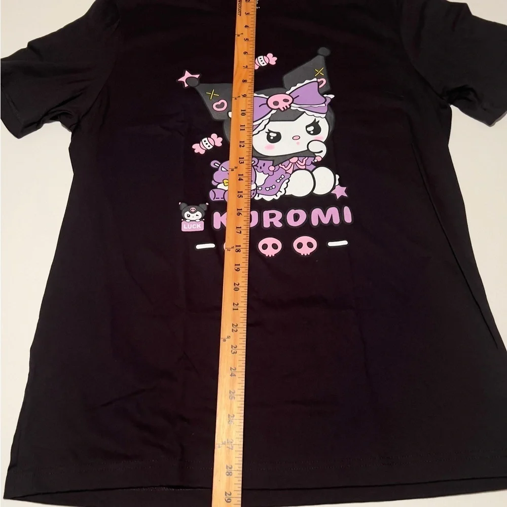 NWOT Sanrio Kuromi T-Shirt Jiraikei GAL Fashion Black Size Large - Picture 2 of 4